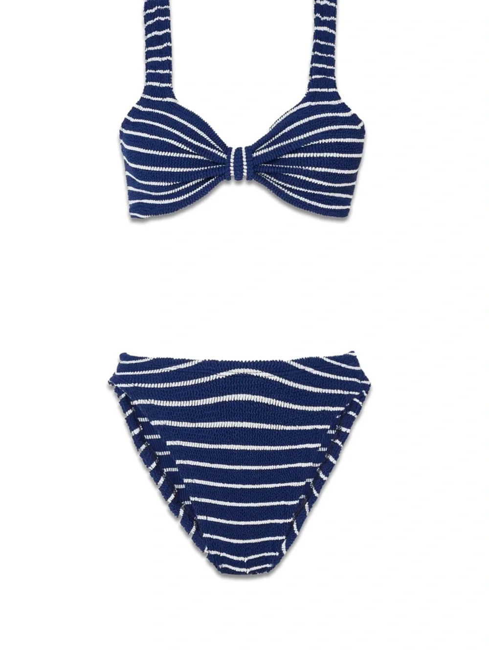 Hunza G Bonnie bikini in blue stripe